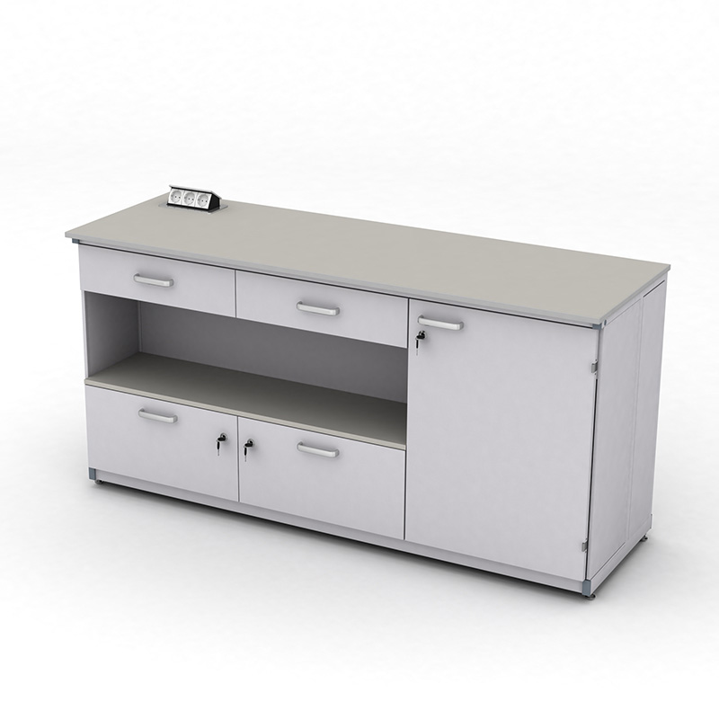 Cтіл демонстраційний лабораторний ЕКСПЕРТ з розетками. шухлядами та тумбою, Д-1800 мм, арт. 41-08.135